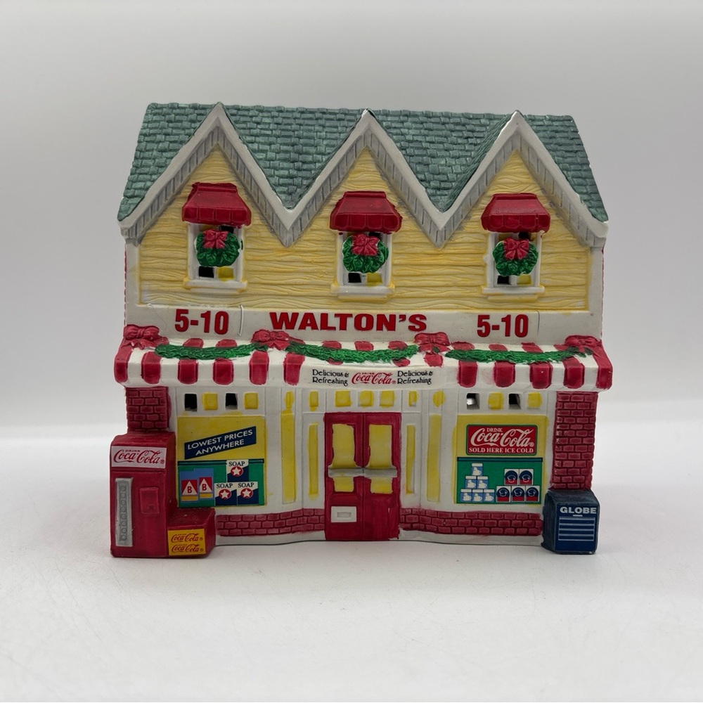 Coca-Cola Town Square Collection 1995 Vintage Waltons 5 & 10 Illuminated Retired
